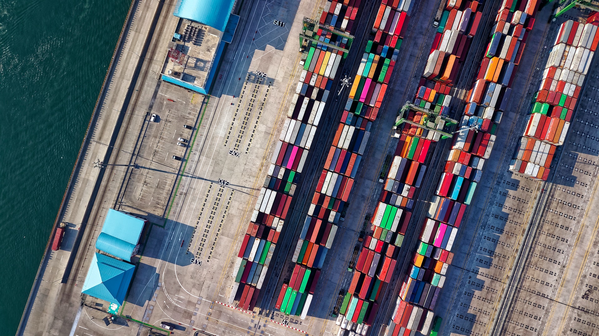 shipping containers at port